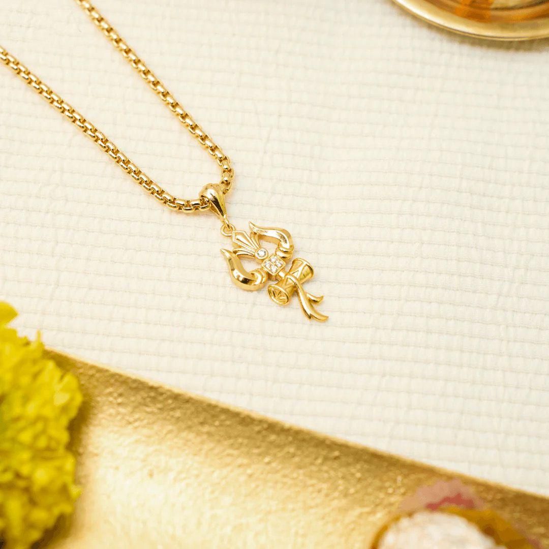 Premium Trishul Pendant With Chain