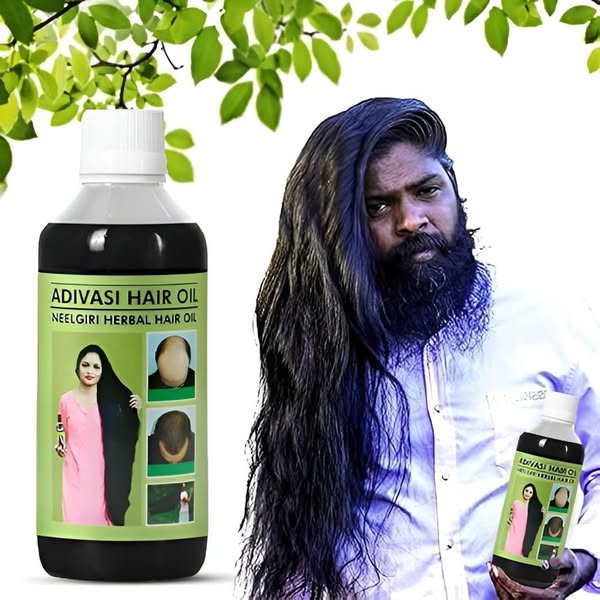 100% Pure Adivasi Neelgiri Herbal Hair Oil Buy 1 Get 1 Free Offer