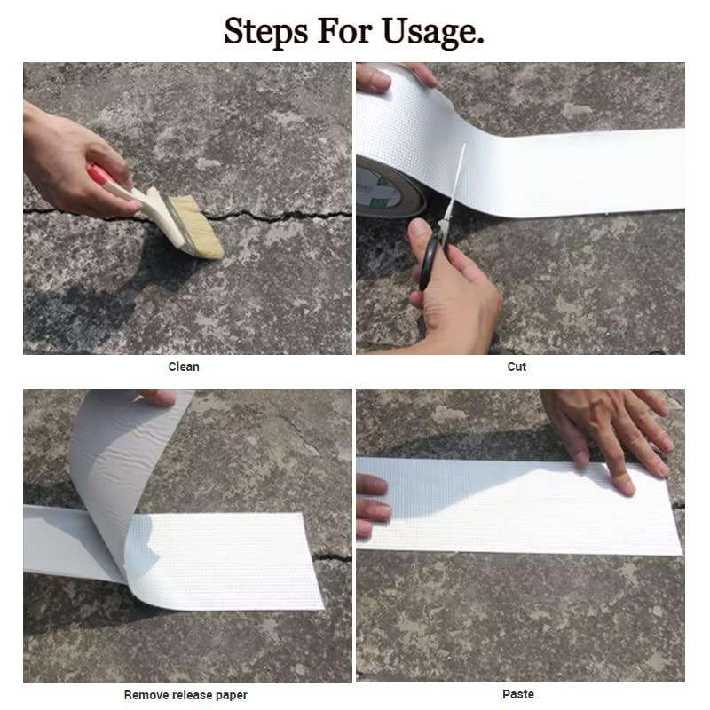 Heavy-Duty Waterproof Sealan Foil Tape for RV Repair, Window, Silicone, Boat and Pipe Sealing, Glass & Rubber Roof Patching, Silver