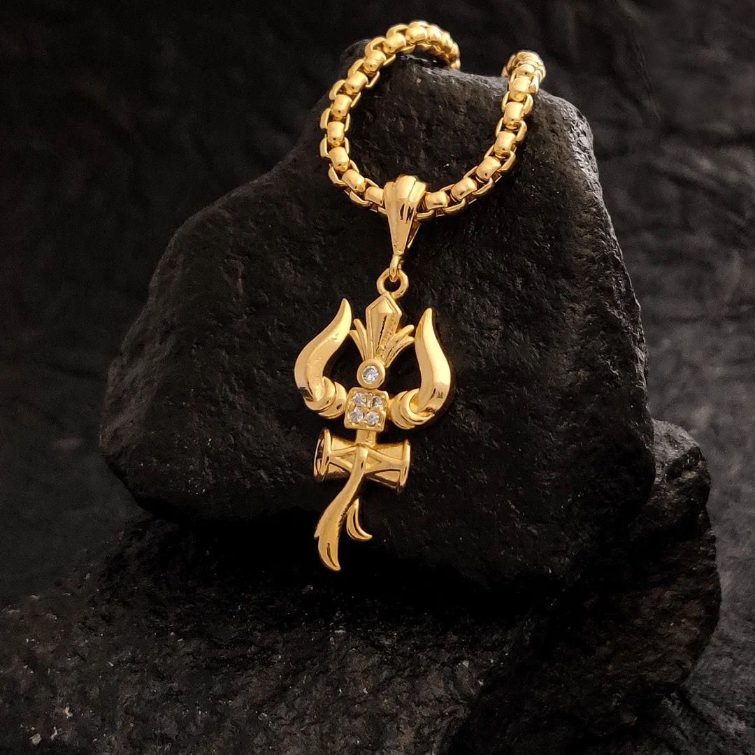 Premium Trishul Pendant With Chain