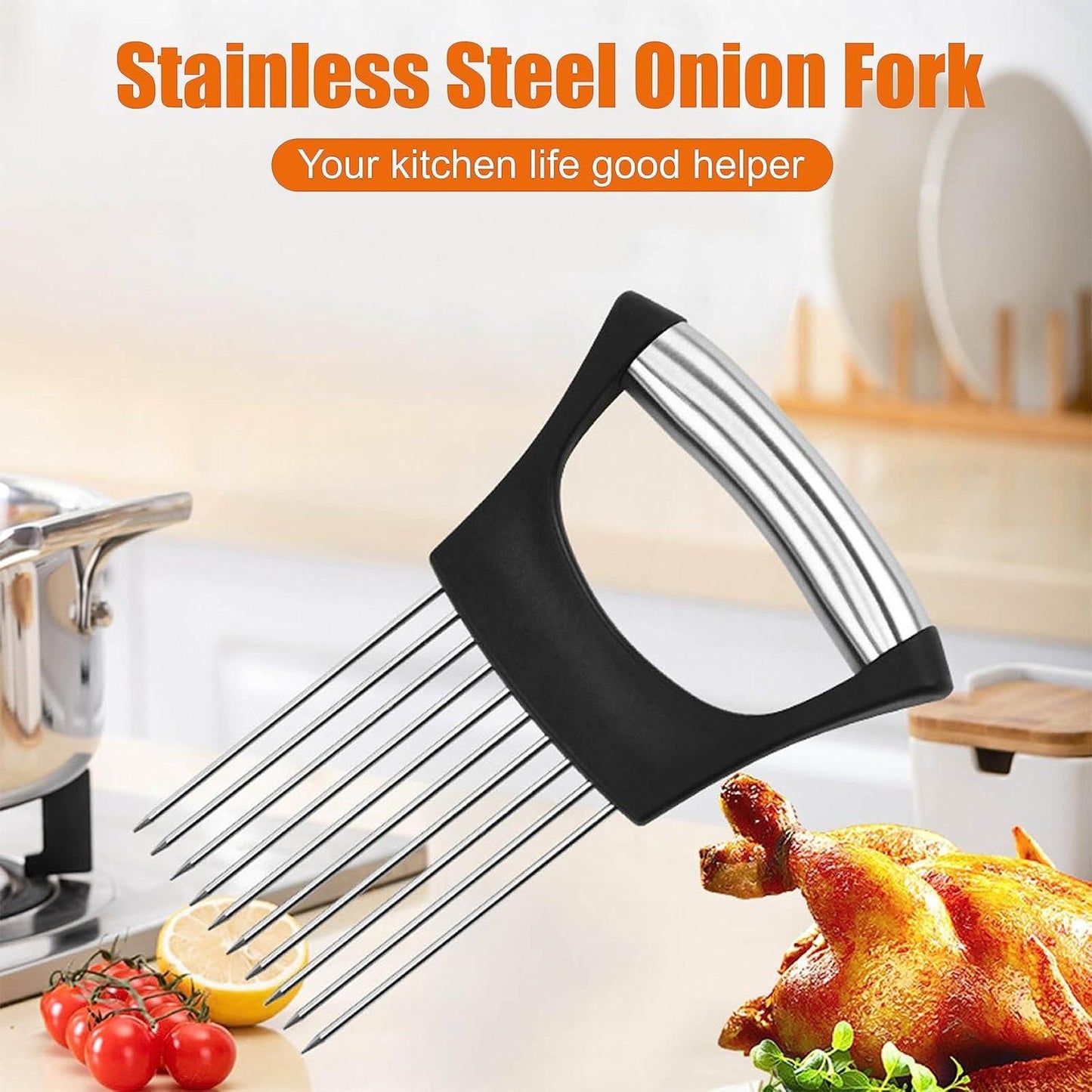 100% Original Stainless Steel Cutting Kitchen Slicer Holder (Buy 1 Get 1 Free Offer)