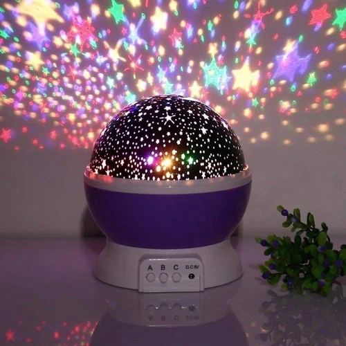 Star Master Rotating 360 Degree Moon Night Light Lamp Projector with Colors and USB Cable,Lamp for Kids Room Night Bulb