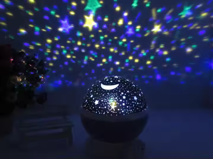 Star Master Rotating 360 Degree Moon Night Light Lamp Projector with Colors and USB Cable,Lamp for Kids Room Night Bulb