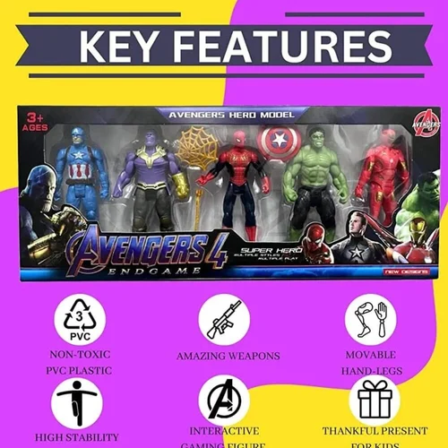 Marvel Avengers 4 Endgame Superhero Action Figure Toy Set