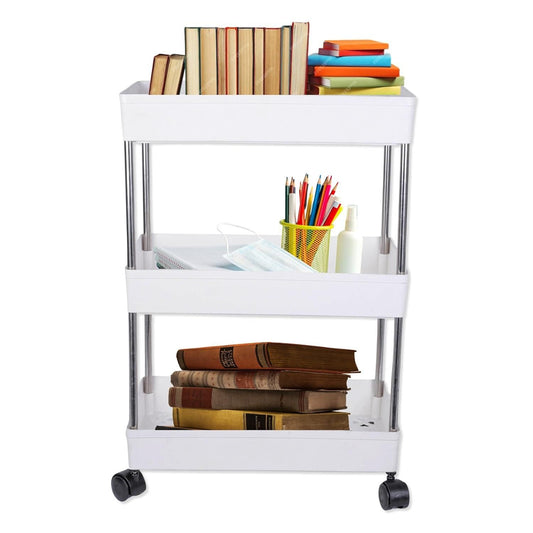 Heavy-Duty Multipurpose Storage Organizer Slim Rack Shelf With Wheels