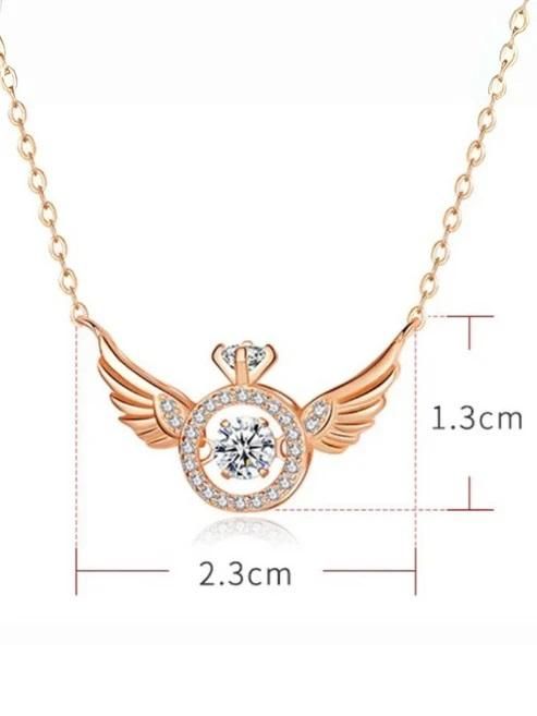 Premium Rose Gold Angel Wings Pendant Chain
