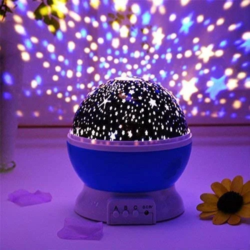 Star Master Rotating 360 Degree Moon Night Light Lamp Projector with Colors and USB Cable,Lamp for Kids Room Night Bulb