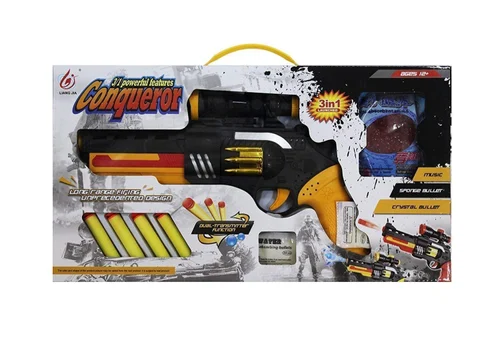 3 In 1 Soft Bullet Voice Toy Gun For Kids
